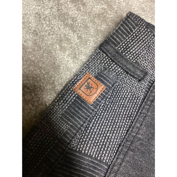 Stacy Adams Mens Avante Guard Black & Gray check Patterned Jeans 40x32 Grunge - Picture 5 of 11